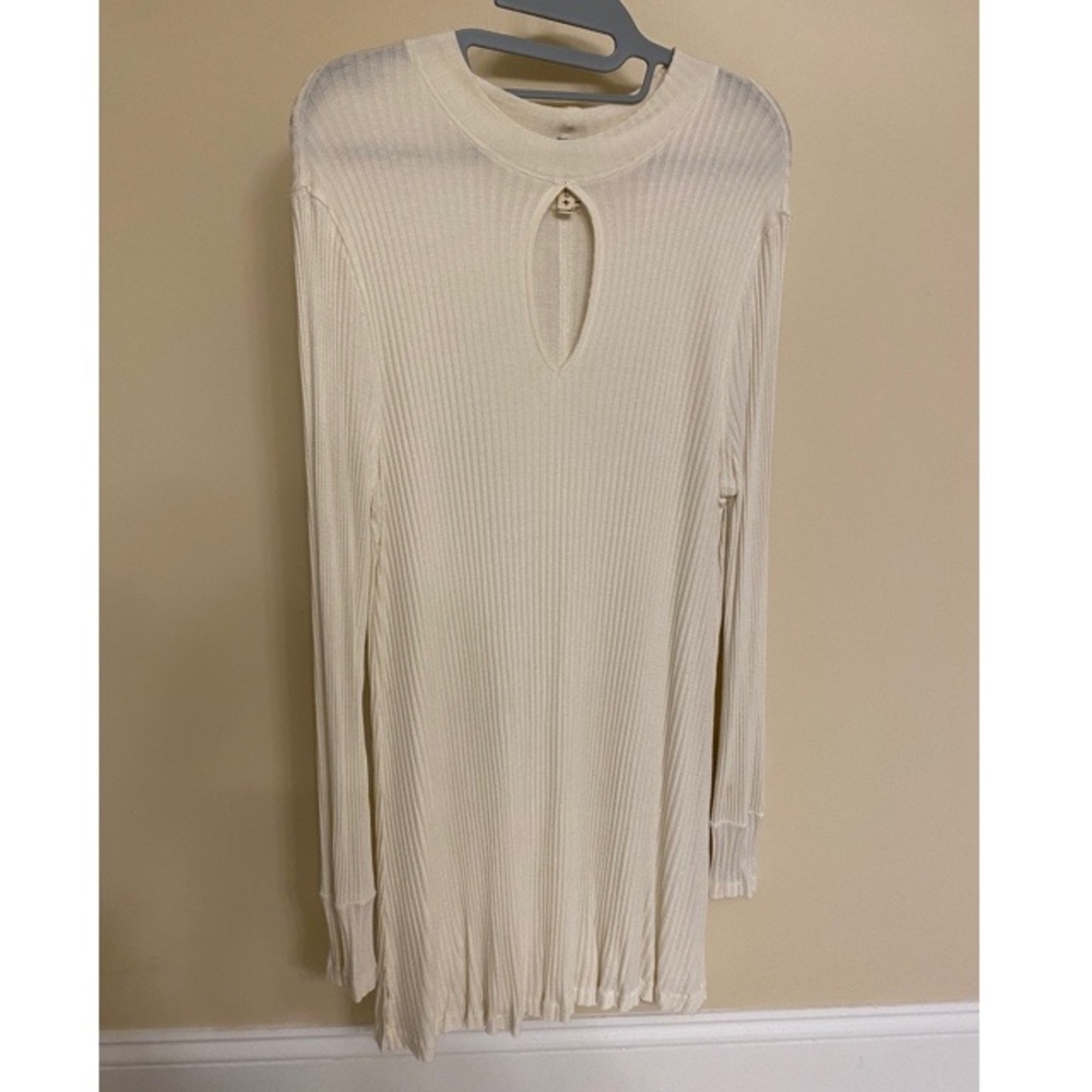 Free People White Long Sleeve Dress